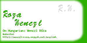 roza wenczl business card